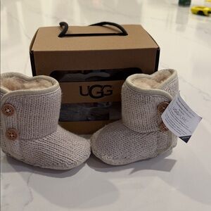 UGG Tan Knit Baby Boots